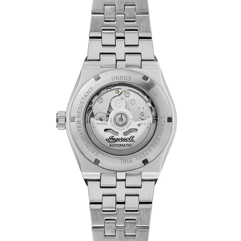 Main Image 6 of Ingersoll 1892 The Rider Automatic Men's Green Dial Stainless Steel Bracelet Watch