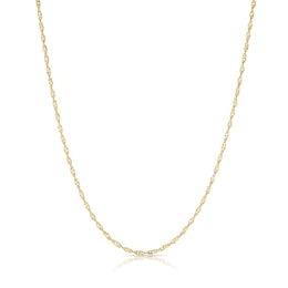 Sterling Silver & 9ct Yellow Gold Bonded Singapore Chain 18"
