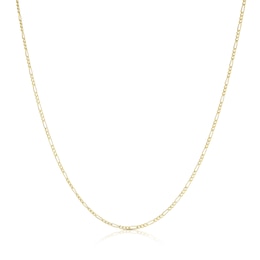 Sterling Silver & 9ct Yellow Gold Bonded Figaro Chain 18"