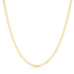 Sterling Silver & 9ct Yellow Gold Bonded Anchor Chain 18"