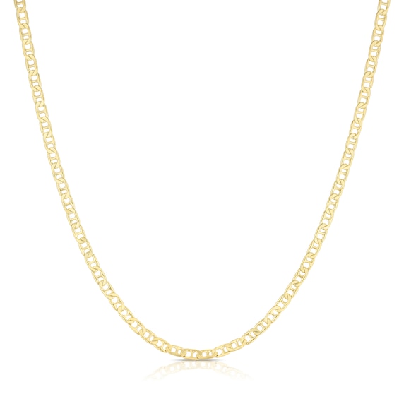Sterling Silver & 9ct Yellow Gold Bonded Anchor Chain 18"