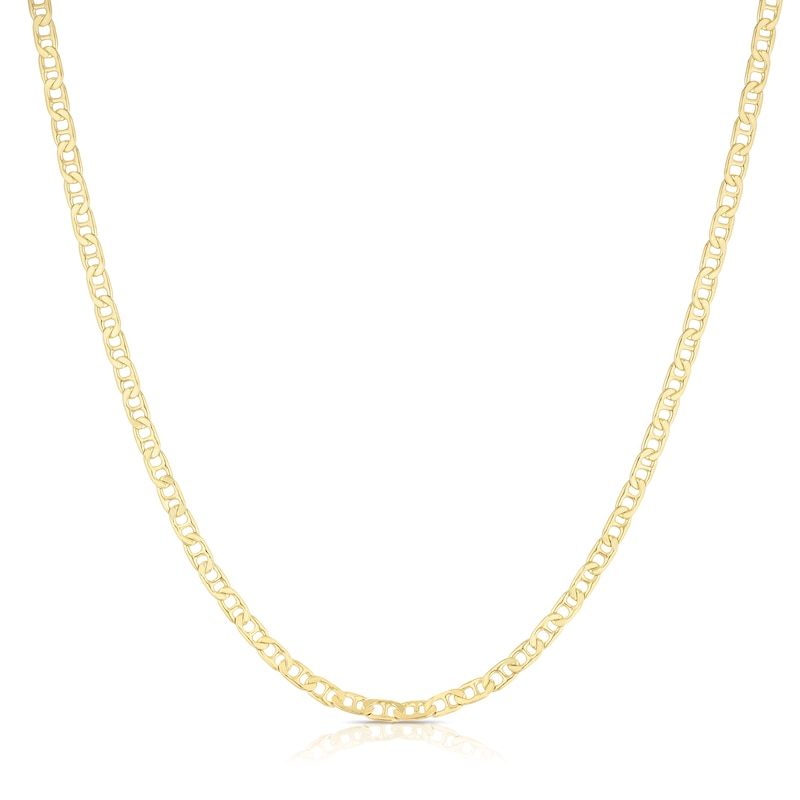 Main Image 1 of Sterling Silver & 9ct Yellow Gold Bonded Anchor Chain 18"