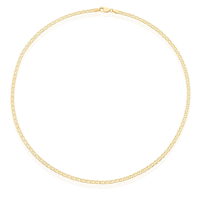 Main Image 2 of Sterling Silver & 9ct Yellow Gold Bonded Anchor Chain 18"