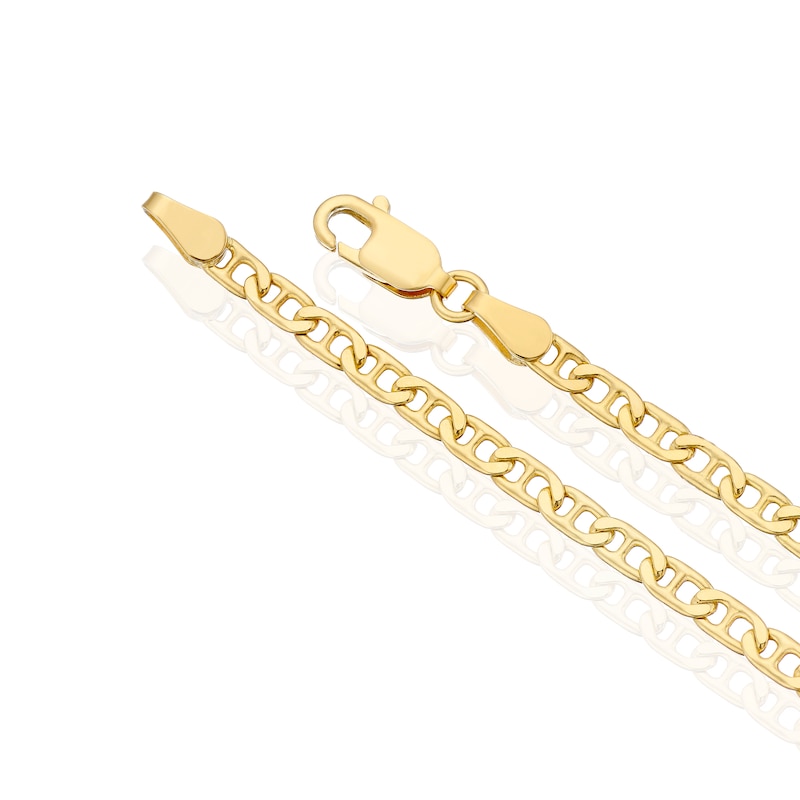 Main Image 3 of Sterling Silver & 9ct Yellow Gold Bonded Anchor Chain 18"