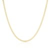 Thumbnail Image 1 of Sterling Silver & 9ct Yellow Gold Bonded Miami Chain 18"