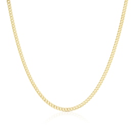 Sterling Silver & 9ct Yellow Gold Bonded Miami Chain 18"