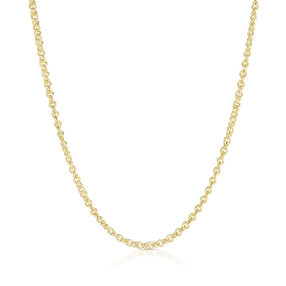 Sterling Silver & 9ct Yellow Gold Bonded Stereo Chain 18"
