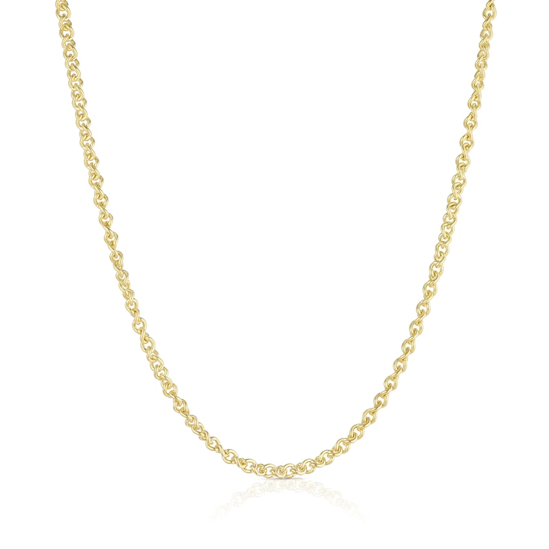 Main Image 1 of Sterling Silver & 9ct Yellow Gold Bonded Stereo Chain 18"