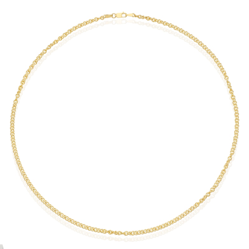 Main Image 2 of Sterling Silver & 9ct Yellow Gold Bonded Stereo Chain 18"