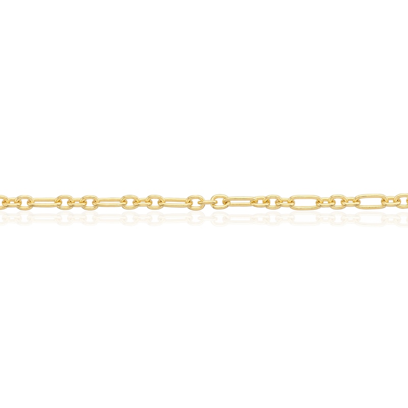 Main Image 2 of Silver & 9ct Gold Bonded Paperlink Bracelet 7.25"