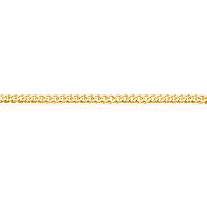 Main Image 2 of Silver & 9ct Gold Bonded Miami Bracelet 7.25"