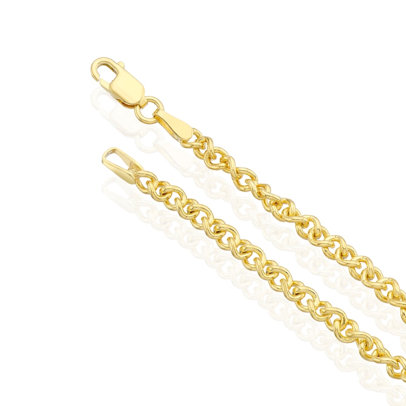 Main Image 3 of Silver & 9ct Gold Bonded Stereo Bracelet 7.25"