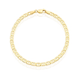 Silver & 9ct Gold Bonded Anchor Bracelet 7.25"