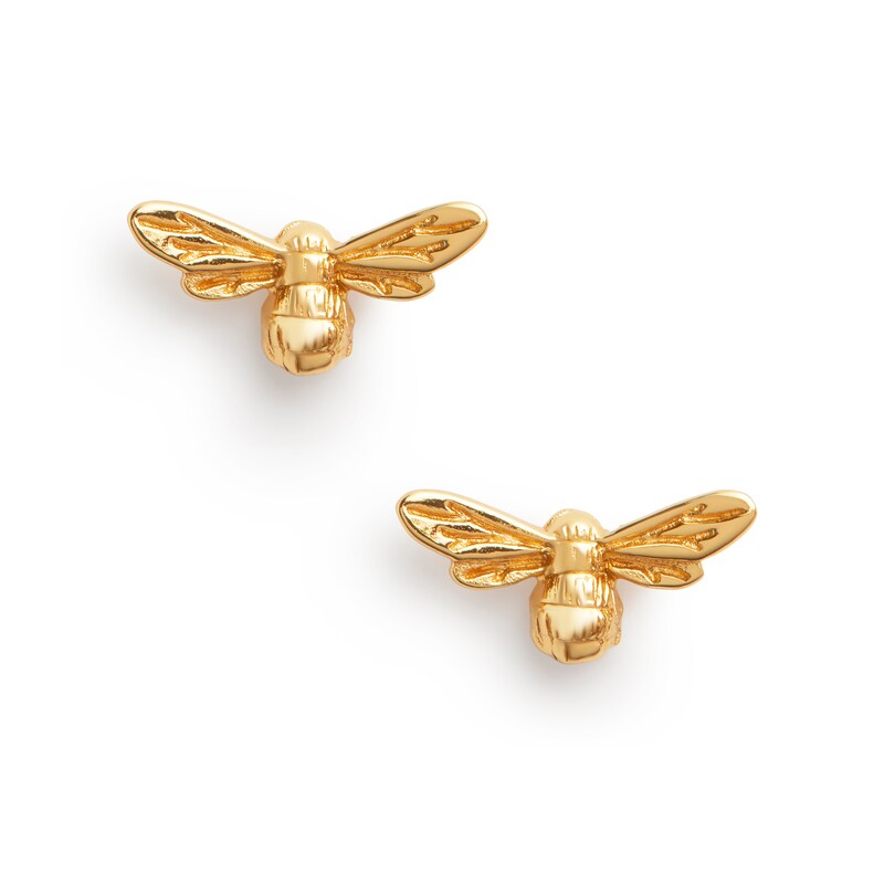 Olivia Burton Lucky Bee Yellow Gold Tone Stud Earrings