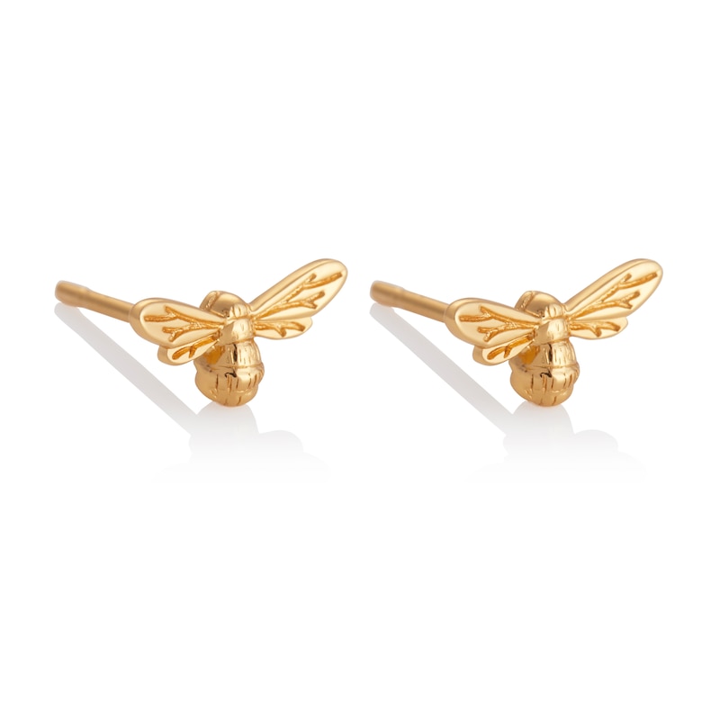 Olivia Burton Lucky Bee Yellow Gold Tone Stud Earrings