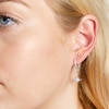 Thumbnail Image 2 of Olivia Burton Moon & Star Silver Huggie Hoop Earrings