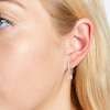 Thumbnail Image 3 of Olivia Burton Moon & Star Silver Huggie Hoop Earrings