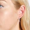Thumbnail Image 4 of Olivia Burton Moon & Star Sterling Silver Huggie Hoop Earrings