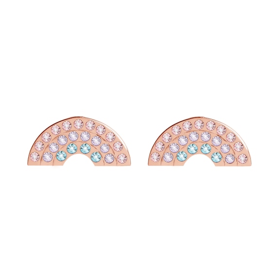 Olivia Burton Rainbow Rose Gold Tone Stud Earrings