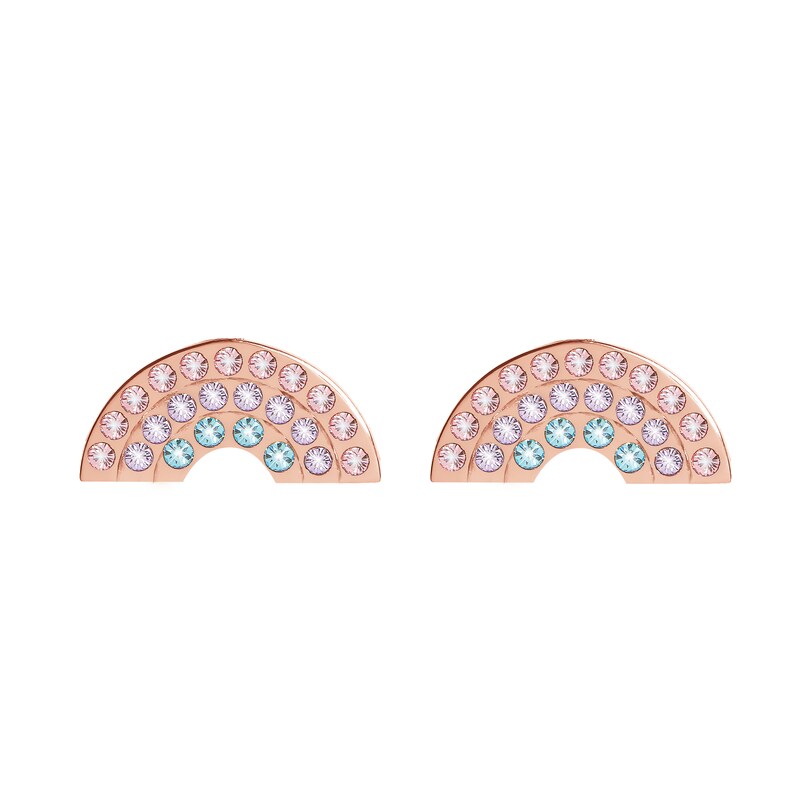 Main Image 1 of Olivia Burton Rainbow Rose Gold Tone Stud Earrings