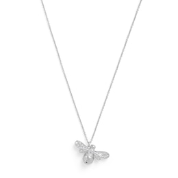 Olivia Burton Rhodium Plated Sparkle Bee Pendant