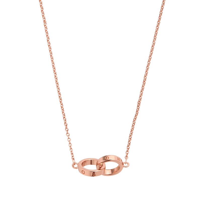 Olivia Burton Classic Rose Gold Tone Interlink Necklace