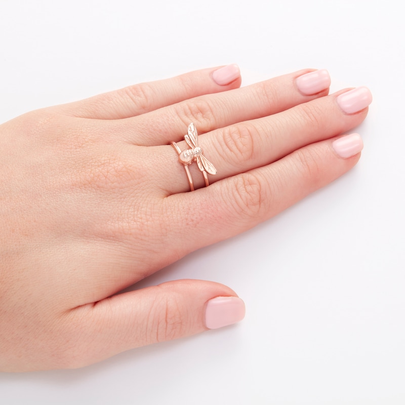 Main Image 3 of Olivia Burton Lucky Bee Rose Gold Tone Ring