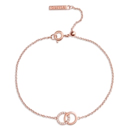 Olivia Burton Bejewelled Interlink Rose Gold Tone Bracelet