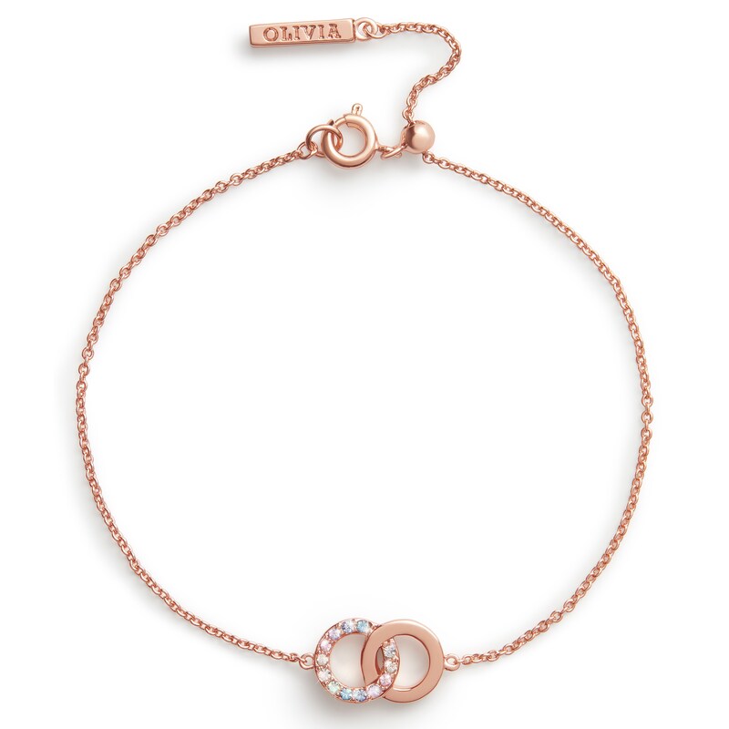 Olivia Burton Classics Rainbow Rose Gold Tone Bracelet