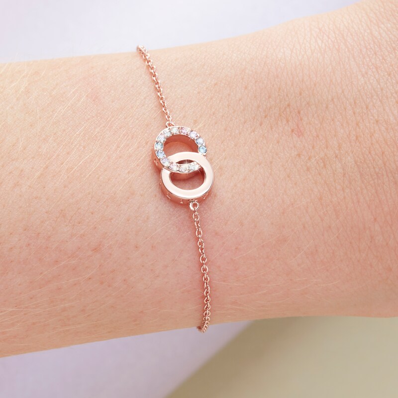 Olivia Burton Classics Rainbow Rose Gold Tone Bracelet