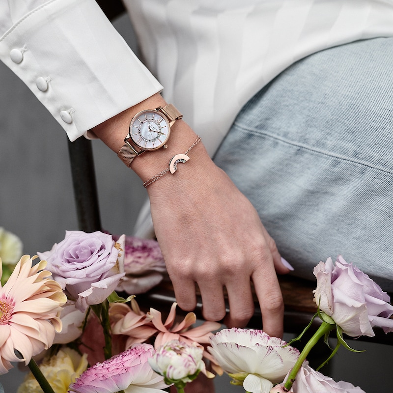 Main Image 2 of Olivia Burton Rainbow Rose Gold Tone Bracelet