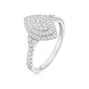 Thumbnail Image 2 of Engagement Ring 9ct White Gold Marquise Halo Cluster 0.50ct Diamond Ring