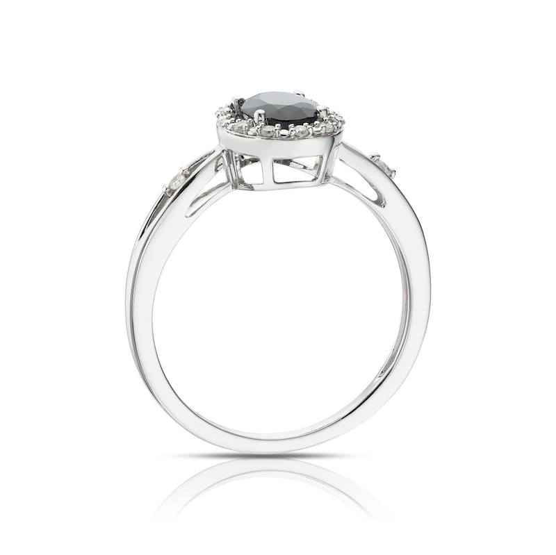 Main Image 3 of 9ct White Gold Sapphire & Diamond Ring