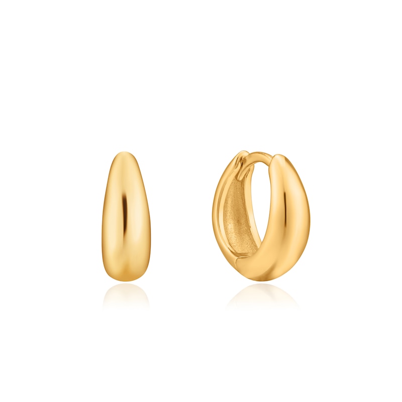 Ania Haie 14ct Yellow Gold Plated Luxe Huggie Hoop Earrings