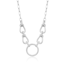 Ania Haie Sterling Silver Horseshoe Link Necklace