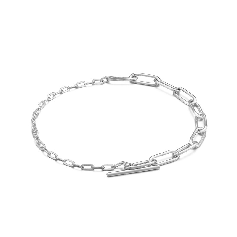 Main Image 3 of Ania Haie Sterling Silver Mixed Link T-Bar Bracelet