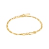 Thumbnail Image 1 of Ania Haie 14ct Yellow Gold Plated Figaro Chain Bracelet
