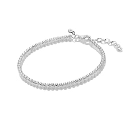 Hot Diamonds Sterling Silver Cubic Zirconia & Diamond Tennis Bracelet