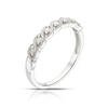 Thumbnail Image 2 of 9ct White Gold 0.10ct Diamond Twist Eternity Ring