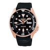 Thumbnail Image 1 of Seiko 5 Sports Men's Black Dial Leather & Silicone Strap Watch