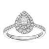 Thumbnail Image 1 of Engagement Ring Platinum Pear Double Halo 0.50ct Diamond Ring