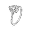 Thumbnail Image 2 of Engagement Ring Platinum Pear Double Halo 0.50ct Diamond Ring