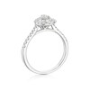Thumbnail Image 3 of Engagement Ring Platinum Pear Double Halo 0.50ct Diamond Ring