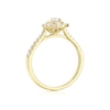 Thumbnail Image 2 of Engagement Ring 9ct Yellow Gold Pear Double Halo 0.50ct Diamond Ring