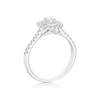 Thumbnail Image 3 of Engagement Ring Platinum Cushion Double Halo 0.50ct Diamond Ring