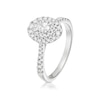 Thumbnail Image 2 of Engagement Ring Platinum Oval Double Halo 0.50ct Diamond Ring