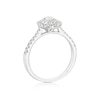 Thumbnail Image 3 of Engagement Ring Platinum Oval Double Halo 0.50ct Diamond Ring
