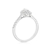 Thumbnail Image 3 of 9ct White Gold Pear Shaped Double Halo 0.40ct Diamond Ring