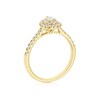 Thumbnail Image 3 of 9ct Yellow Gold Pear Shaped Double Halo 0.40ct Diamond Ring