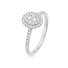 Thumbnail Image 2 of 9ct White Gold Oval Halo 0.33ct Diamond Ring
